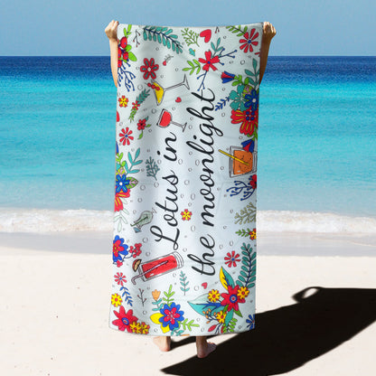 Large Oversized Beach Towel,Swimming Pool Towel Quick Dry, Soft Absorbent, Multifunctional Towel—Flowers