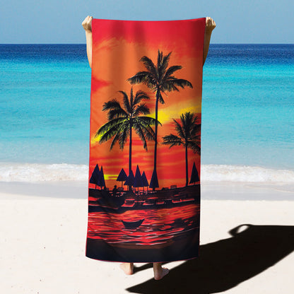 Large Oversized Beach Towel,Swimming Pool Towel Quick Dry, Soft Absorbent, Multifunctional Towel—Sunset Glow