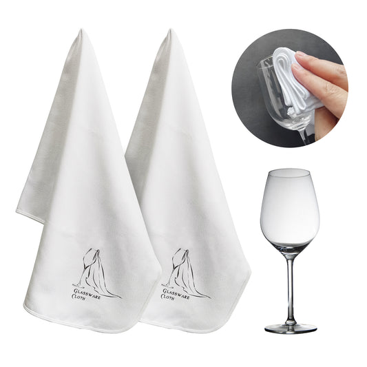 Glass Microfiber Cleaning Cloth with Absorbent and Lint Free Material - Large Wine Glass Polishing Cloth - Glassware Cleaning Products - 20"x31" Microfiber Cloth