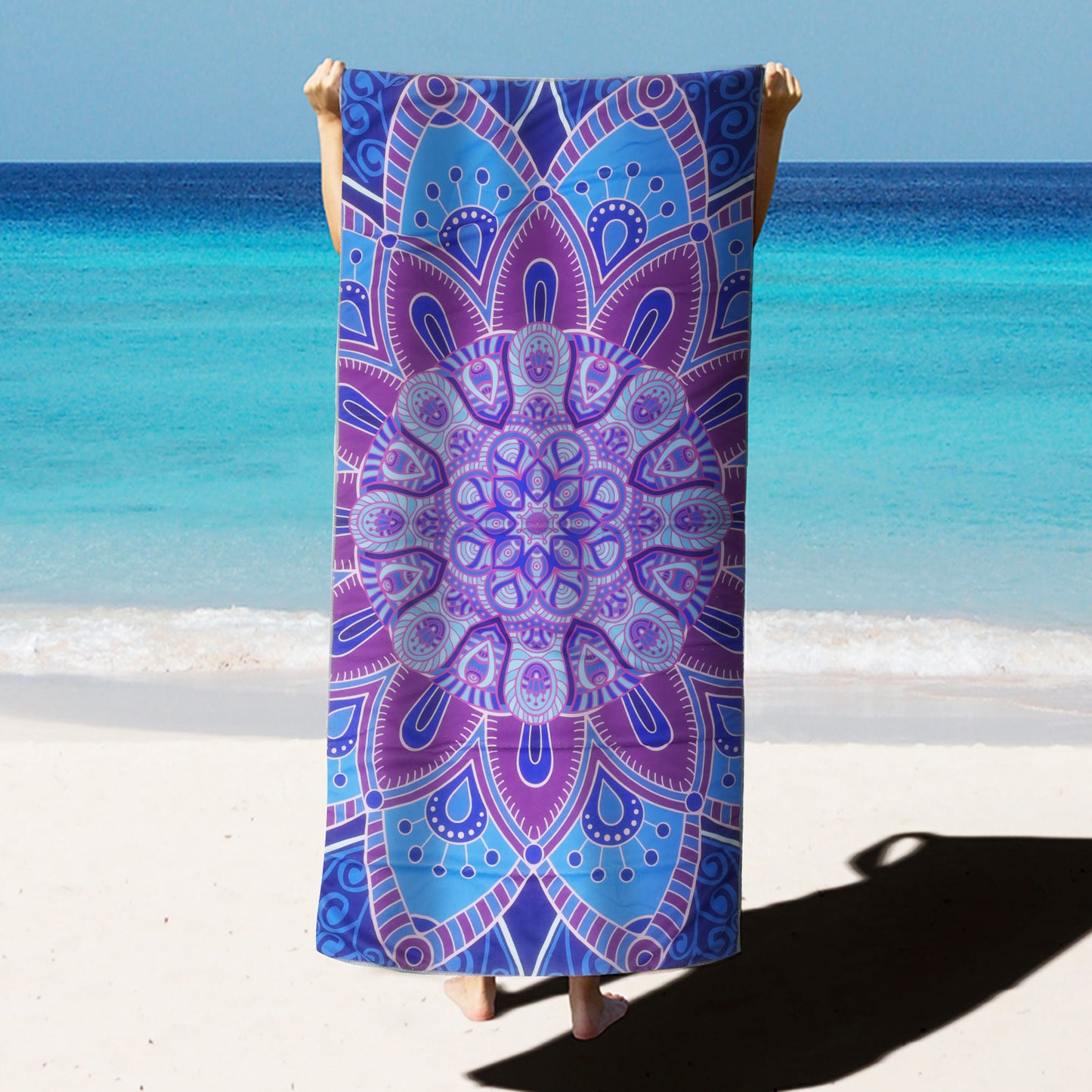 Large Oversized Beach Towel,Swimming Pool Towel Quick Dry, Soft Absorbent, Multifunctional Towel—Kaleidoscope