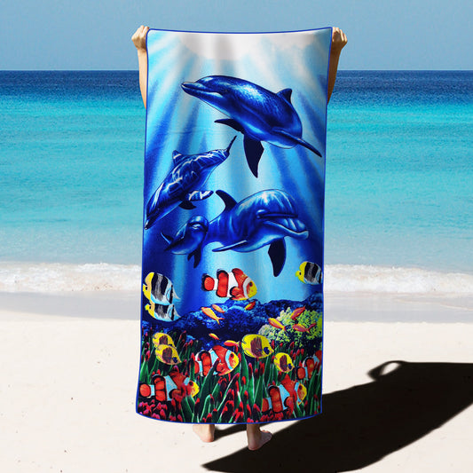 Large Oversized Beach Towel,Swimming Pool Towel Quick Dry, Soft Absorbent, Multifunctional Towel—Underwater