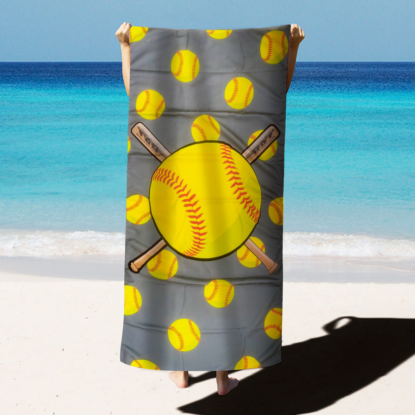 Large Oversized Beach Towel,Swimming Pool Towel Quick Dry, Soft Absorbent, Multifunctional Towel—Baseball