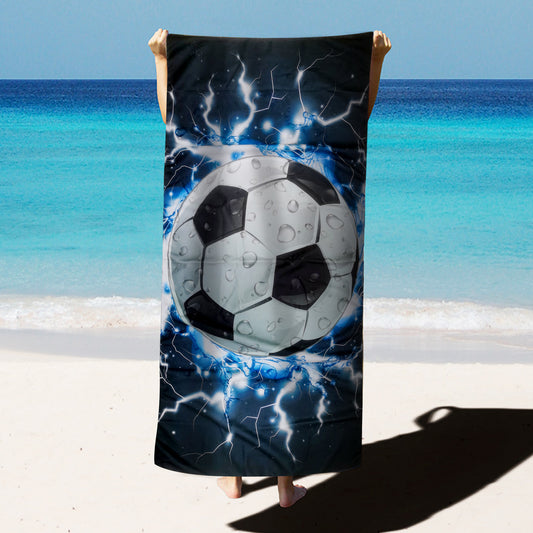 Large Oversized Beach Towel,Swimming Pool Towel Quick Dry, Soft Absorbent, Multifunctional Towel—Football