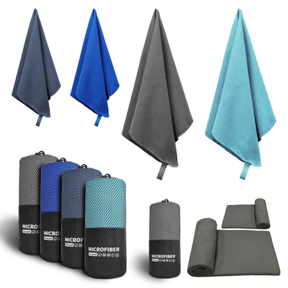 Quick Dry Travel Towel Blanket, Soft Microfiber Camping Towel, Blankets For Sports Swimming Gym Yoga