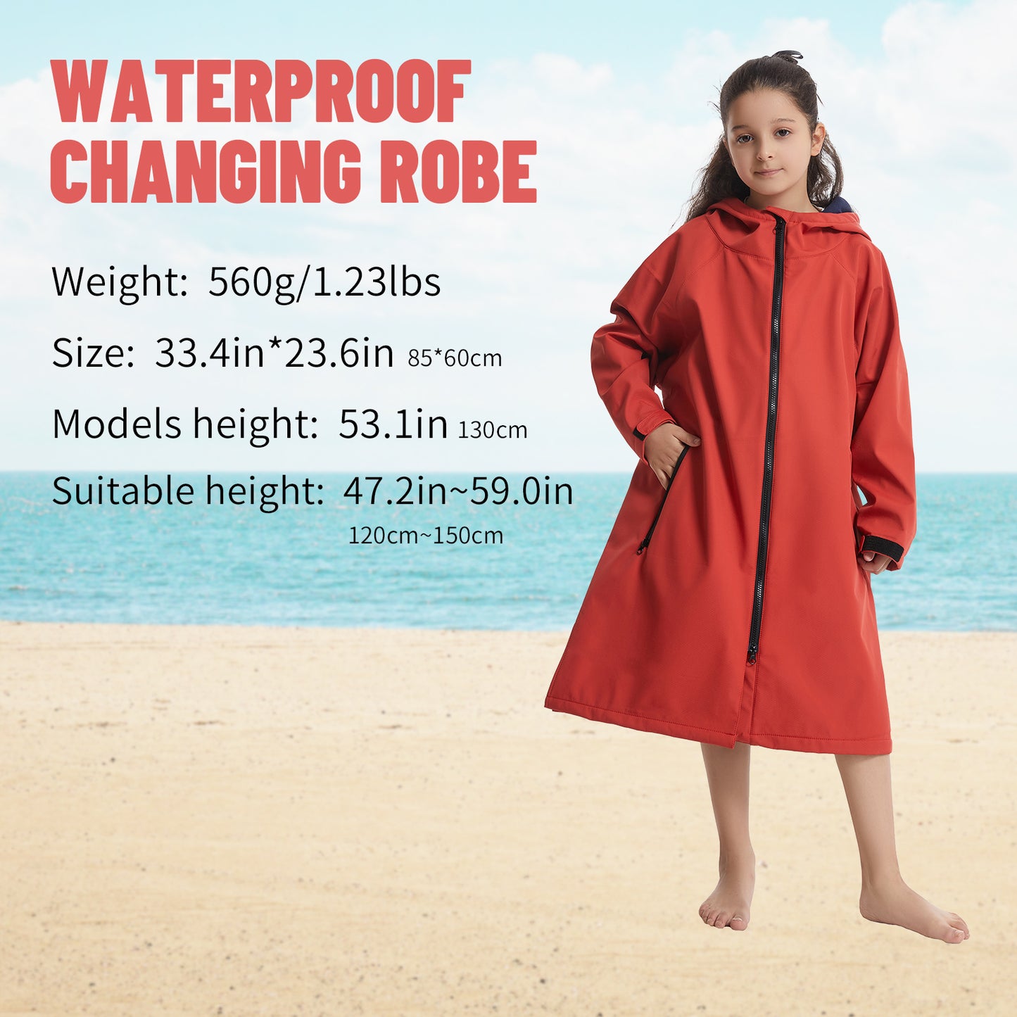 Diving cape,Windproof, keeping warm, absorbent and quick drying, suitable for autumn and winter, swimsuit jacket,  bathrobe coat