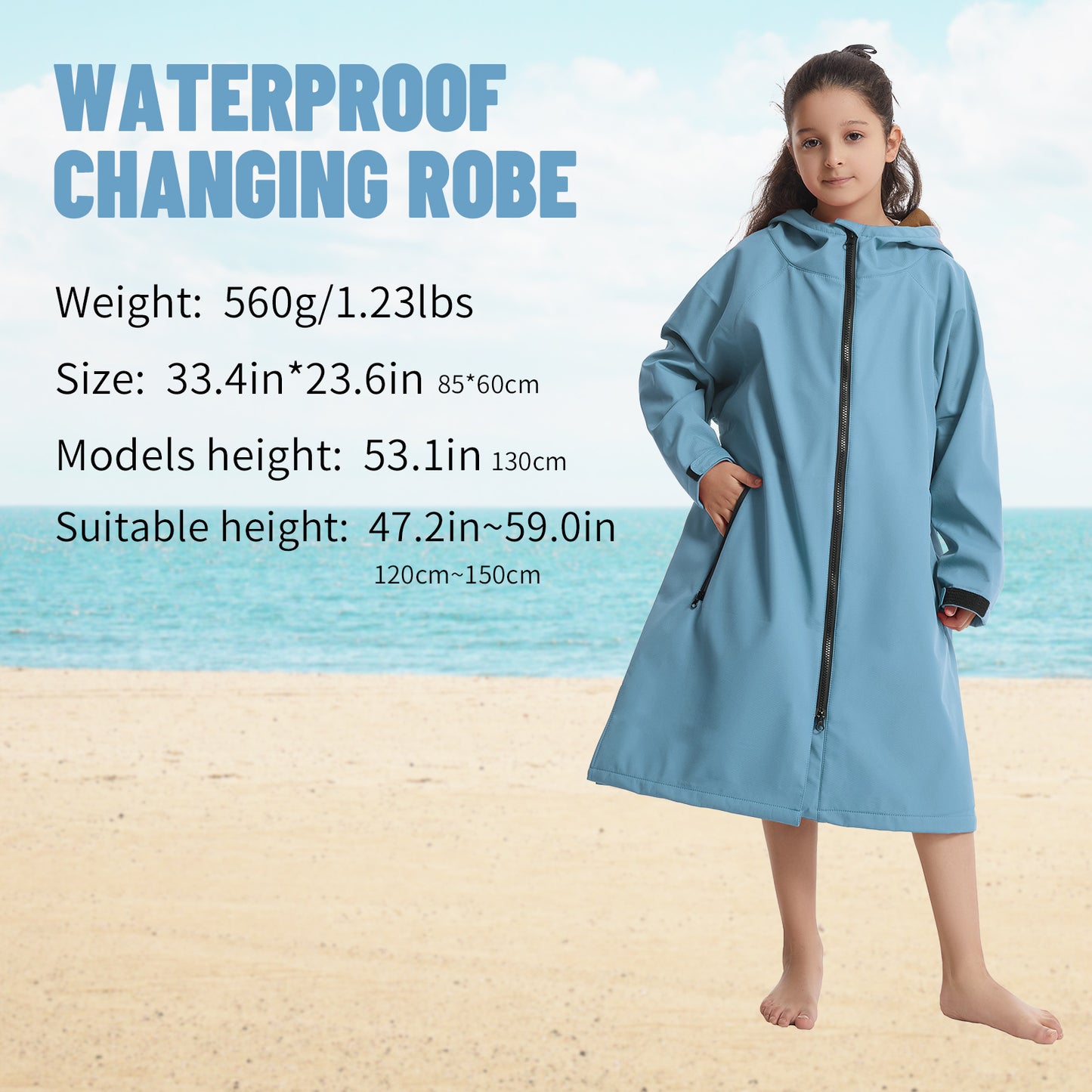 Diving cape,Windproof, keeping warm, absorbent and quick drying, suitable for autumn and winter, swimsuit jacket,  bathrobe coat