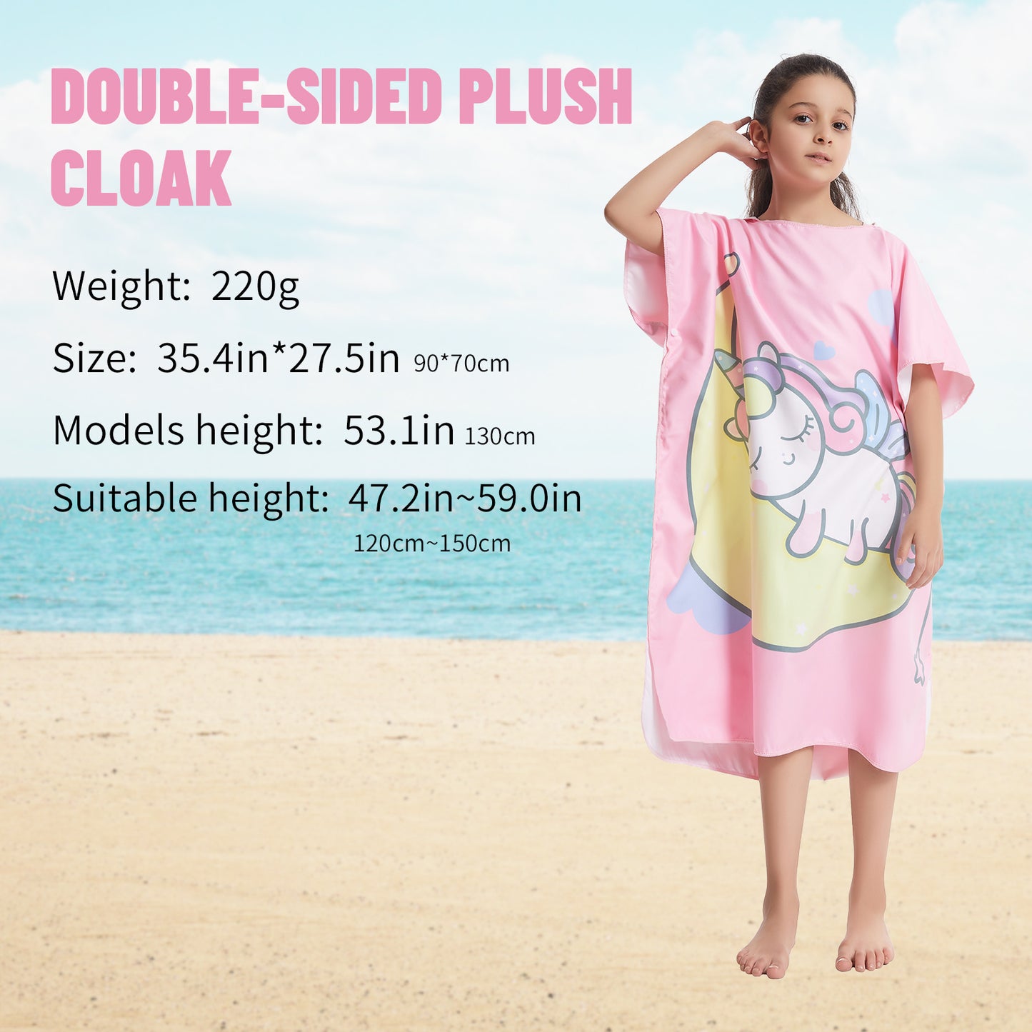 Microfiber kids poncho animals printing hooded towel children changing robe water absorption quick-drying sand-free for swimming pool seasiede beach water park