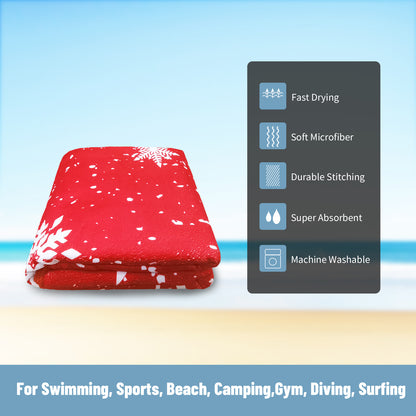 Christmas Exclusive Special Edition, Large Oversize Beach Towel Quick Dry, Multi Function