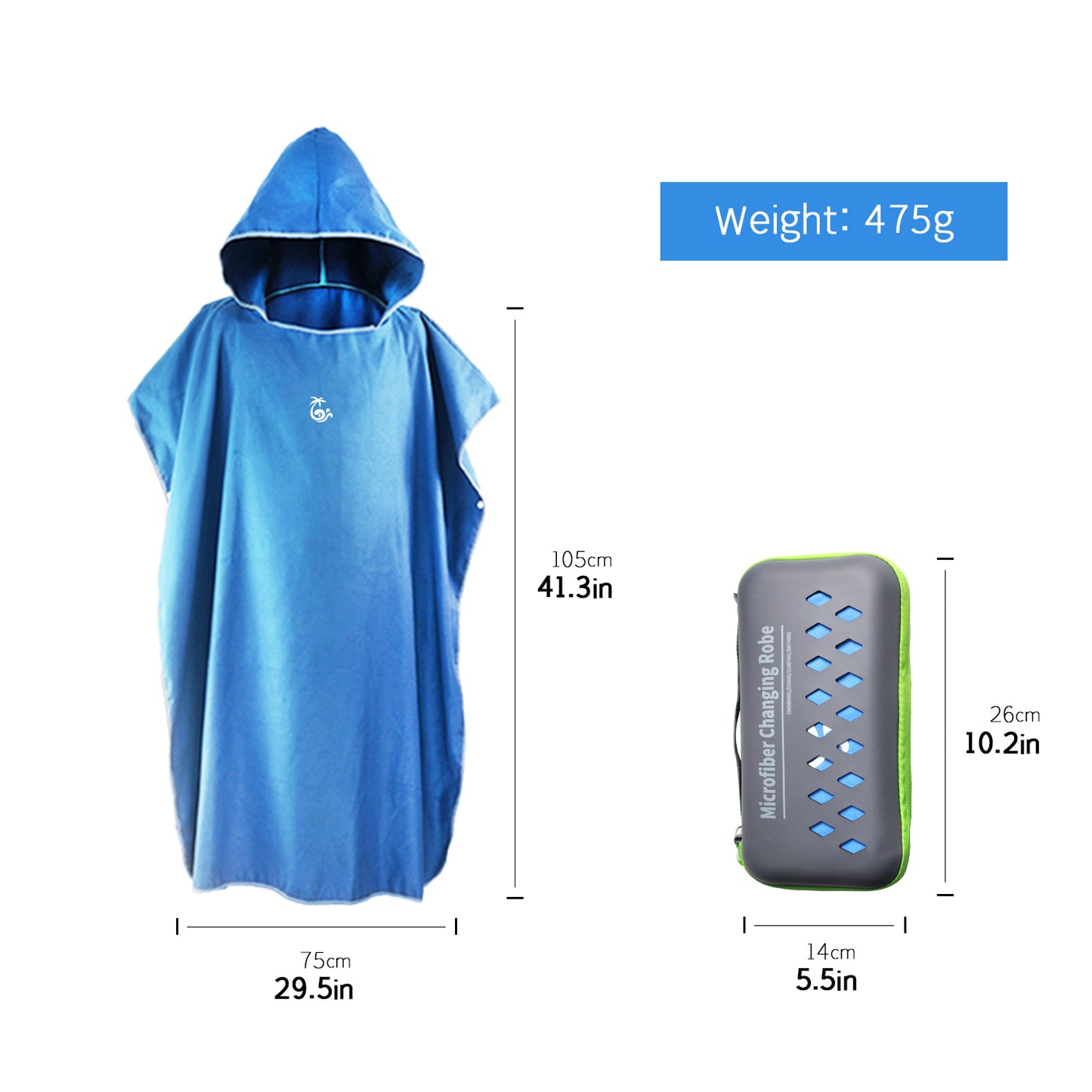 Cold and Cool Silk,Surf Poncho, Swimming Cape, Changing Bathrobe, Cloak, Diving, Beach and Seaside