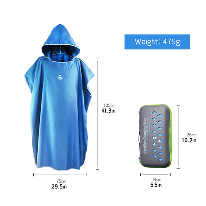 Cold and Cool Silk,Surf Poncho, Swimming Cape, Changing Bathrobe, Cloak, Diving, Beach and Seaside