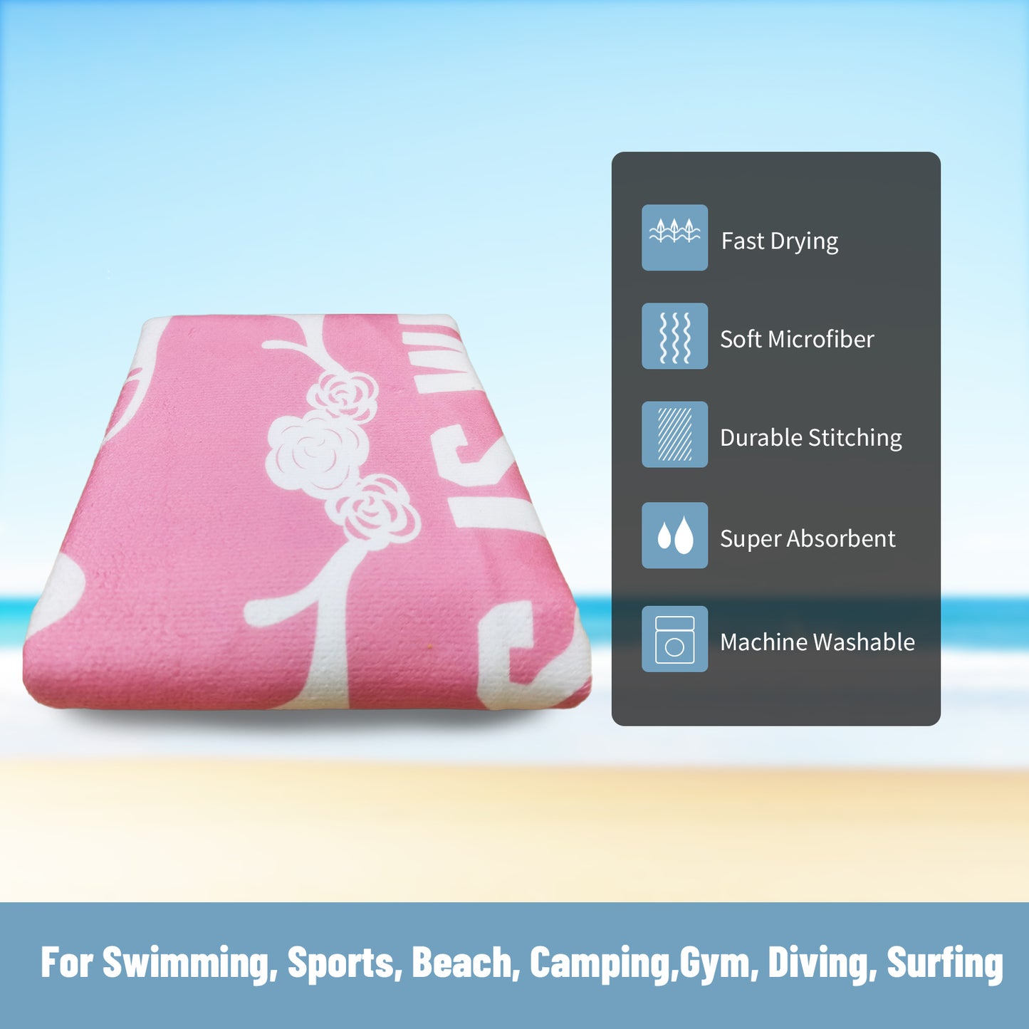 Large Oversized Beach Towel,Swimming Pool Towel Quick Dry, Soft Absorbent, Multifunctional Towel—Best Ever