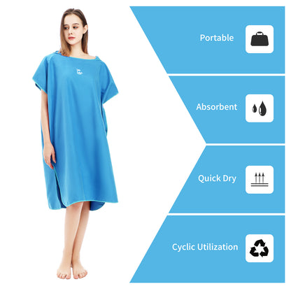 Cold and Cool Silk,Surf Poncho, Swimming Cape, Changing Bathrobe, Cloak, Diving, Beach and Seaside