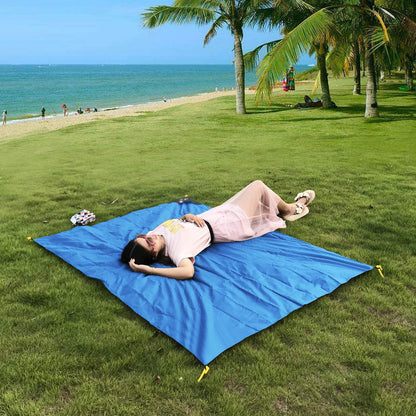 Waterproof Picnic Mat, Durable Quick Dry Beach Blanket For Outdoor Camping Hiking Traveling, 55''x79'', Super Foot Bowl Sunday Party Goods