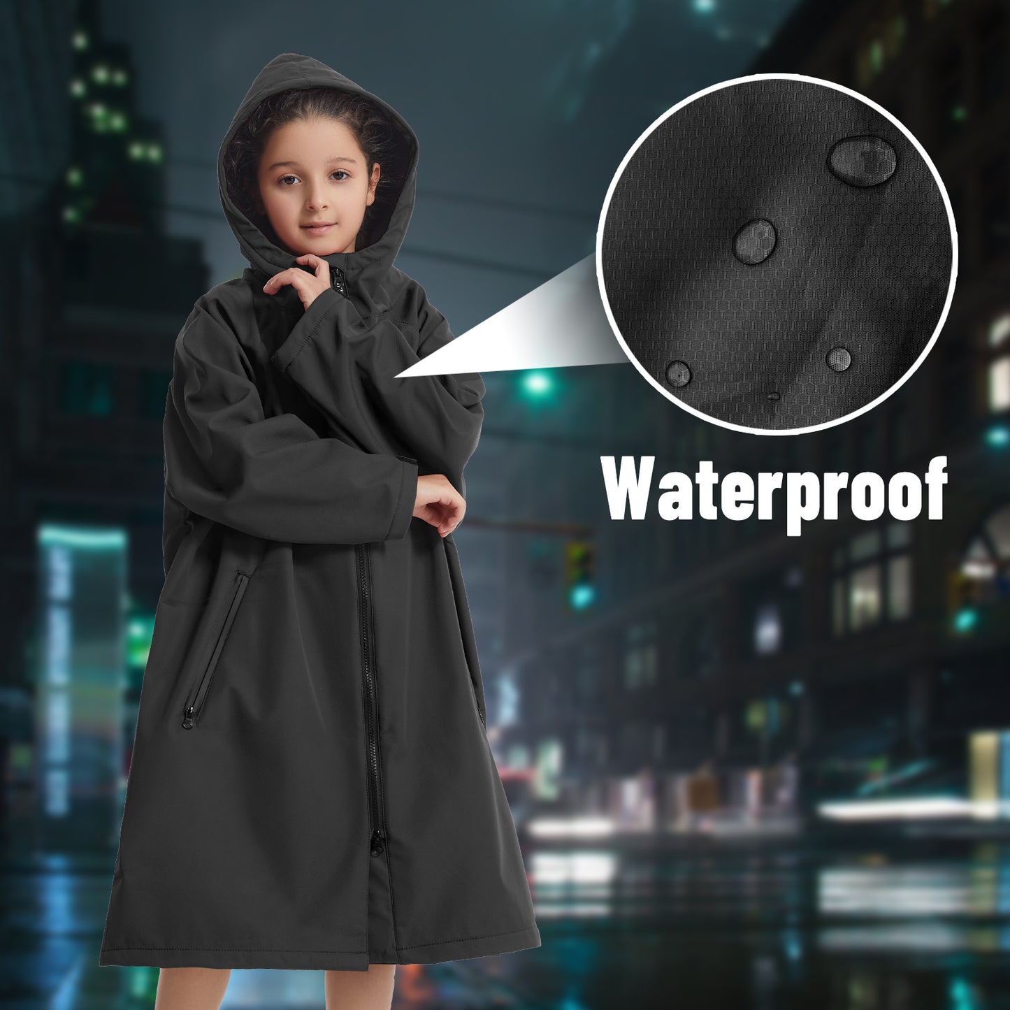 Diving cape,Windproof, keeping warm, absorbent and quick drying, suitable for autumn and winter, swimsuit jacket,  bathrobe coat