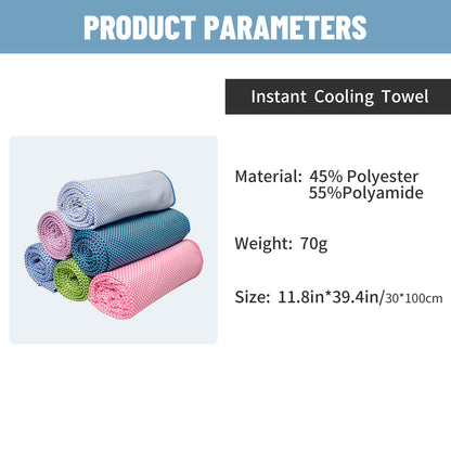 Cooling Towel for Neck and Face Cooling Towel for Hot Weather Quick Dry Workout Sweat Towel for Gym Soft Breathable Microfiber Towel Fitness Workout Camping Yoga Work