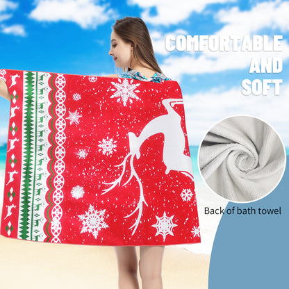 Christmas Exclusive Special Edition, Large Oversize Beach Towel Quick Dry, Multi Function