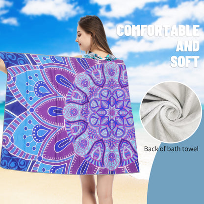 Large Oversized Beach Towel,Swimming Pool Towel Quick Dry, Soft Absorbent, Multifunctional Towel—Kaleidoscope