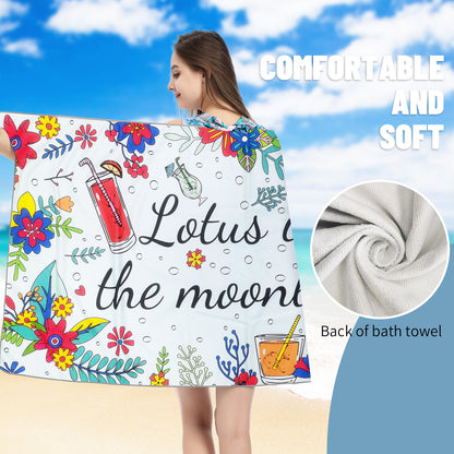 Large Oversized Beach Towel,Swimming Pool Towel Quick Dry, Soft Absorbent, Multifunctional Towel—Flowers