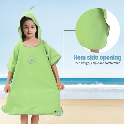 Children's Colorful Surf Poncho, Soft and Comfortable, Strong Water Absorption and Quick Drying