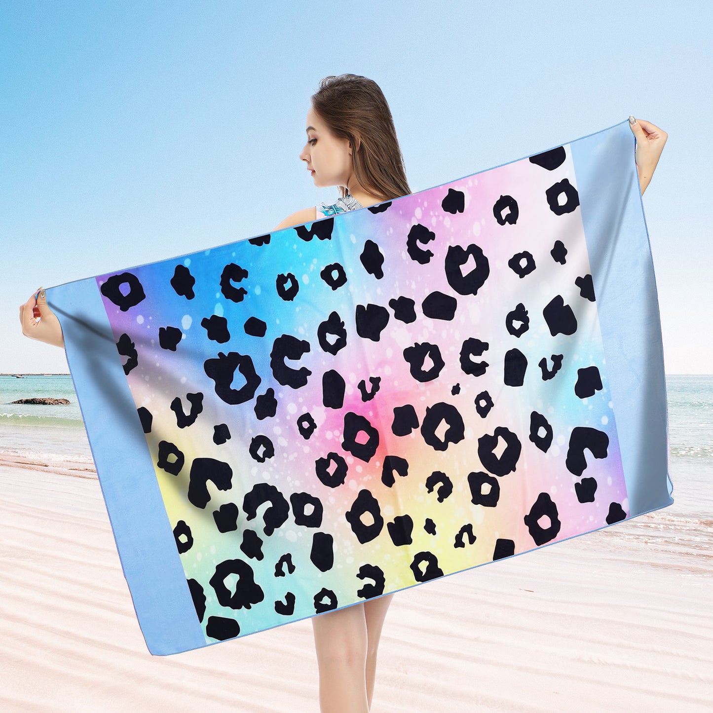 Large Oversized Beach Towel,Swimming Pool Towel Quick Dry, Soft Absorbent, Multifunctional Towel—Spots