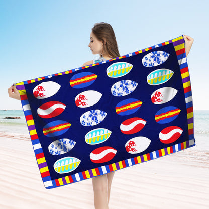 Large Oversized Beach Towel,Swimming Pool Towel Quick Dry, Soft Absorbent, Multifunctional Towel—Surf Board