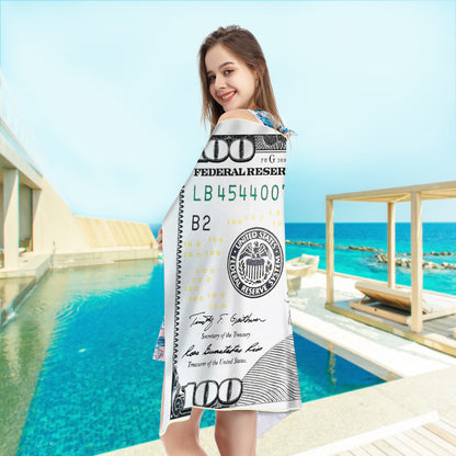 Large Oversized Beach Towel,Swimming Pool Towel Quick Dry, Soft Absorbent, Multifunctional Towel—Money