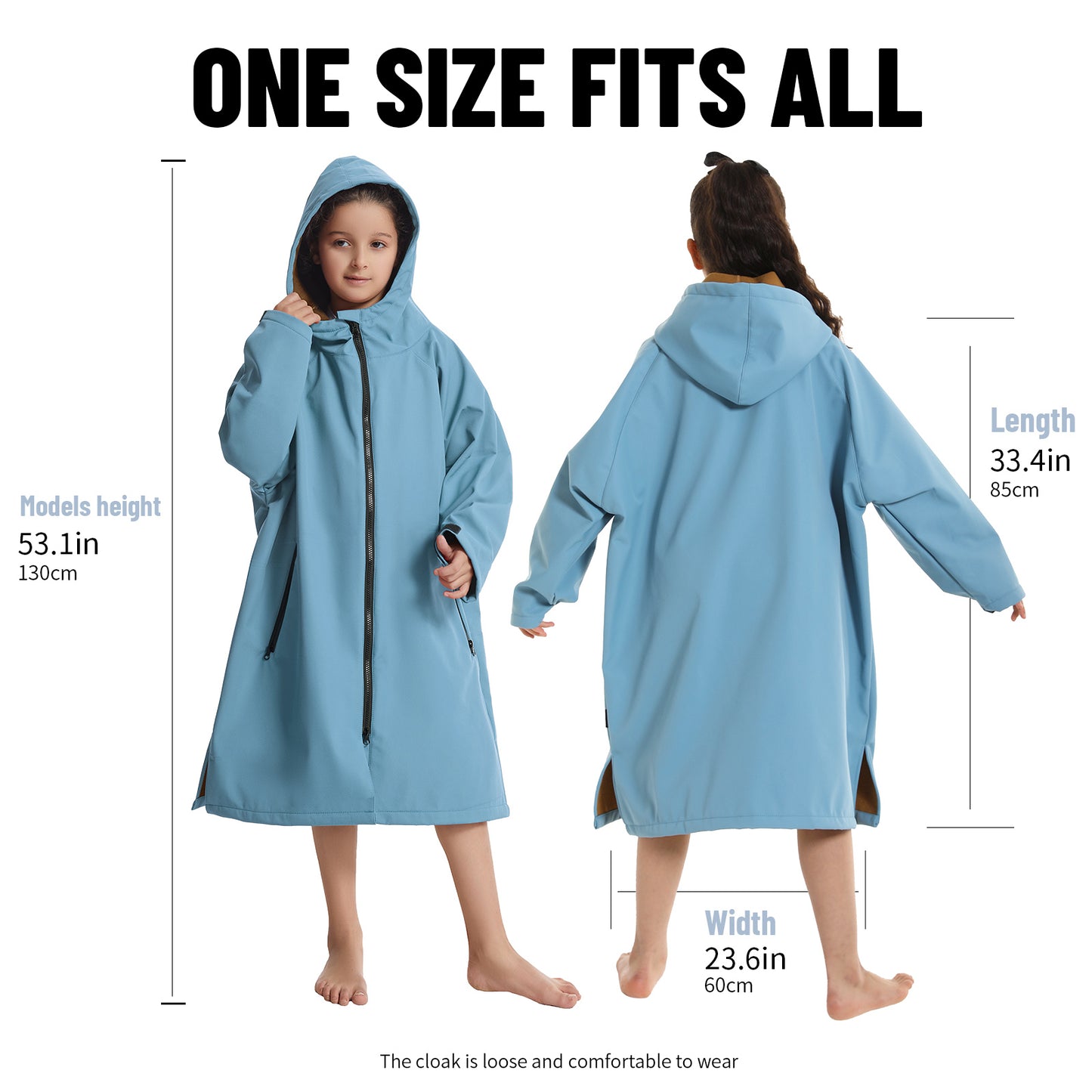 Diving cape,Windproof, keeping warm, absorbent and quick drying, suitable for autumn and winter, swimsuit jacket,  bathrobe coat