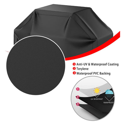 1pc Grill Cover, BBQ Grill Cover, Fit Most Brand, Waterproof, Weather Resistant, Rip-Proof, Anti-UV, Fade Resistant, With Adjustable Velcro Strap, Gas Grill Cover For Weber, Char Broil, Nexgrill Grills