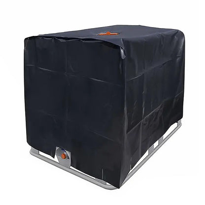 Zipper IBC Tote Cover Huapate 275 Gallon for 420D 1000L Outdoor Water Tank Protective Cover(Black)