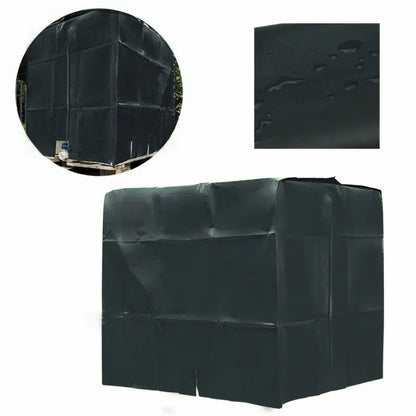 Zipper IBC Tote Cover Huapate 275 Gallon for 420D 1000L Outdoor Water Tank Protective Cover(Black)