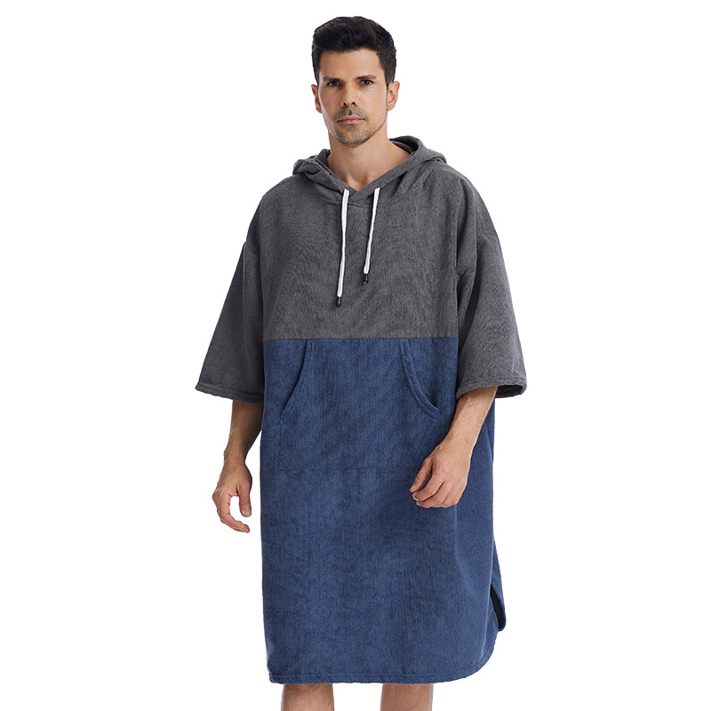 Changing Robe, Surf Poncho Bath Towel with Hooded for Beach Swimming Surfing poncho