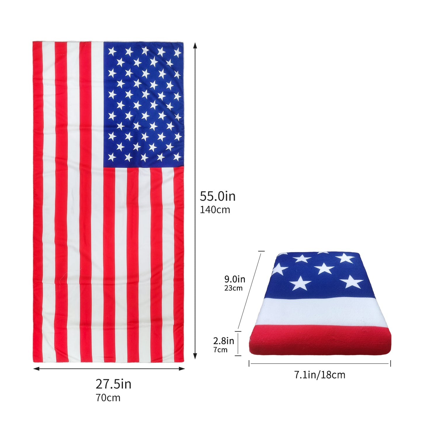 Large Oversized Beach Towel,Swimming Pool Towel Quick Dry, Soft Absorbent, Multifunctional Towel—American Flag