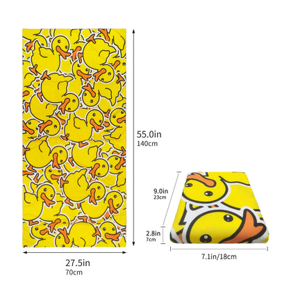 Large Oversized Beach Towel,Swimming Pool Towel Quick Dry, Soft Absorbent, Multifunctional Towel—Yellow Duck