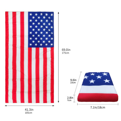 Large Oversized Beach Towel,Swimming Pool Towel Quick Dry, Soft Absorbent, Multifunctional Towel—American Flag