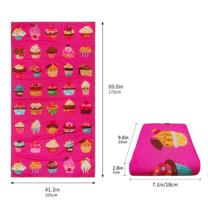 Large Oversized Beach Towel,Swimming Pool Towel Quick Dry, Soft Absorbent, Multifunctional Towel—Ice Cream