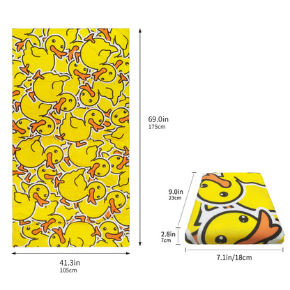 Large Oversized Beach Towel,Swimming Pool Towel Quick Dry, Soft Absorbent, Multifunctional Towel—Yellow Duck