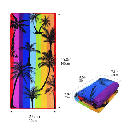 Large Oversized Beach Towel,Swimming Pool Towel Quick Dry, Soft Absorbent, Multifunctional Towel—Coconut Palm