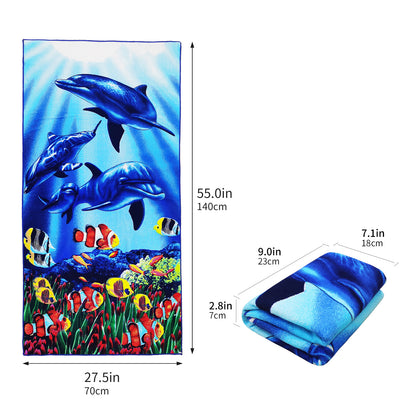 Large Oversized Beach Towel,Swimming Pool Towel Quick Dry, Soft Absorbent, Multifunctional Towel—Underwater