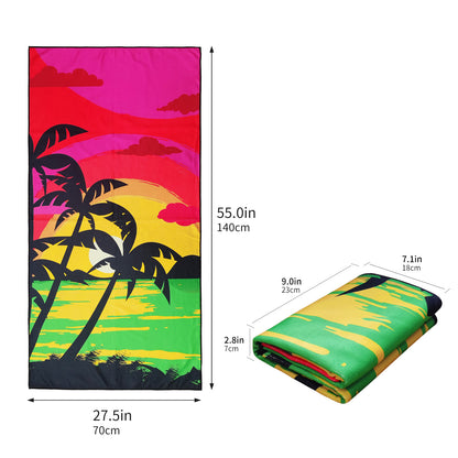 Large Oversized Beach Towel,Swimming Pool Towel Quick Dry, Soft Absorbent, Multifunctional Towel—Sunset